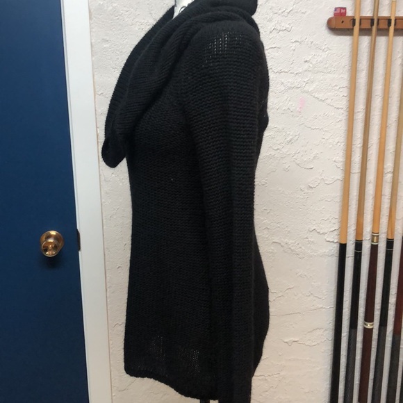 Black Cowl-Neck Sweater - Picture 2 of 3